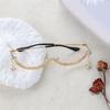 Modern Eyeglass Frame Sparkling Rhinestones Embellishments Practical Metal For Enhancing Style And Everyday Wear