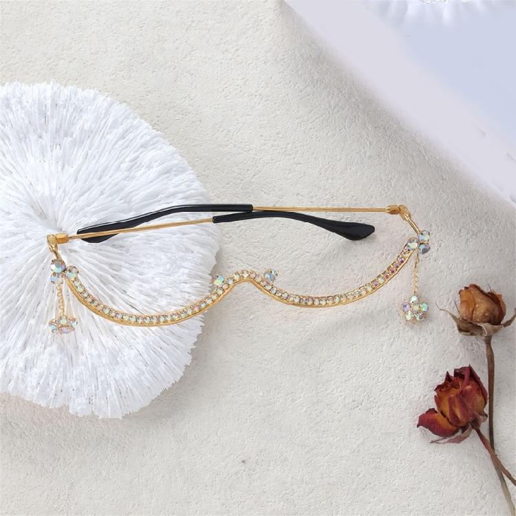 Modern Eyeglass Frame Sparkling Rhinestones Embellishments Practical Metal For Enhancing Style And Everyday Wear