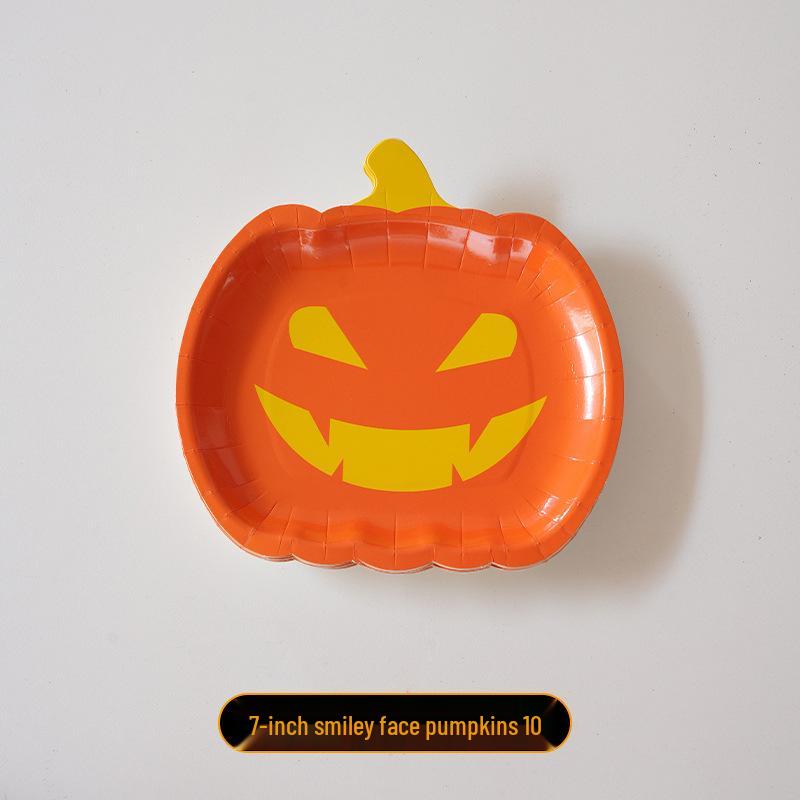 Halloweenská dýňová lucerna Stolní dekorace & Jednorázové nádobí pro atmosféru místa