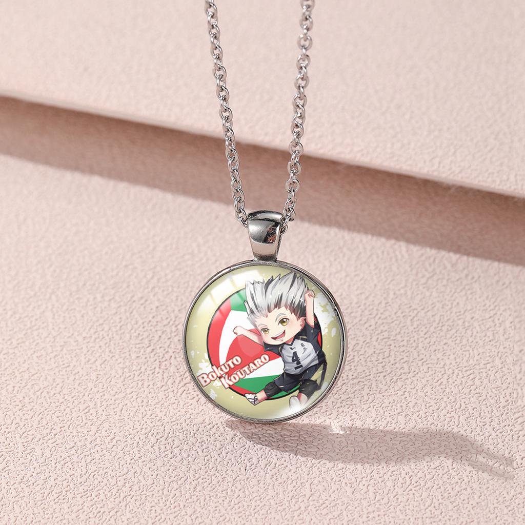 Quality Premium Hinata Shoyo Anime Necklace With Gemstone Style For Trendy Fashion Lovers