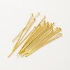 100pcs/lot 14K 18K Gold Plated Flat Head Metal Pins Beading Pendant Headpin For DIY Jewelry Handmade Craft Supplies Findings
