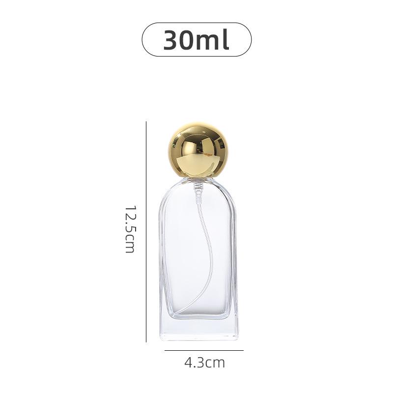 Transparent Glass Spray Perfume Decanter Bottle - Small Cylindrical Design