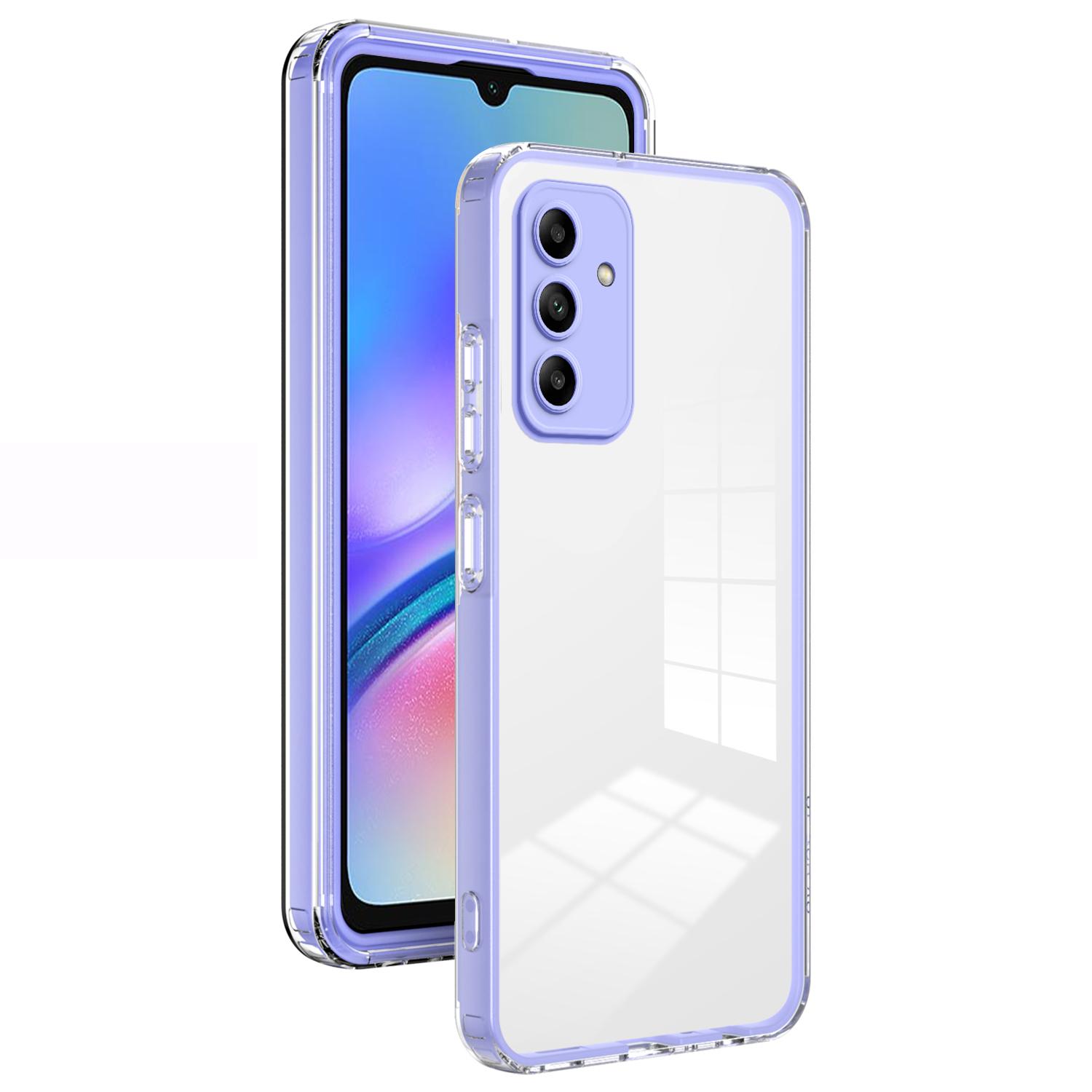 

For Samsung Galaxy A05s 4G Clear Case Colorful Frame Mobile Phone Cover Purple