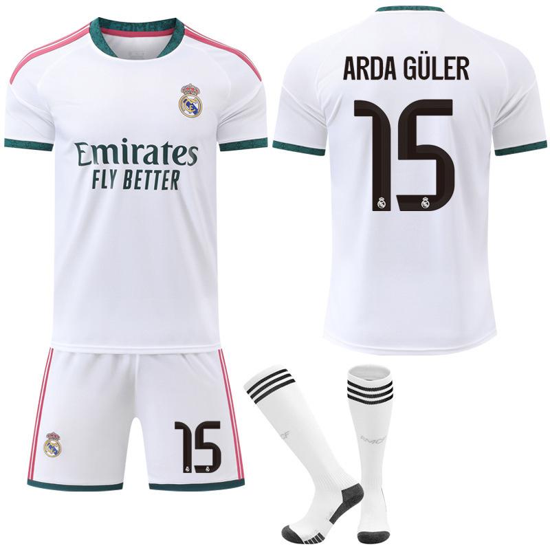 27 Real Madrid Home Court Ronaldo No. 7 Jersey Bellingham No. 5 Mbappe No. 10 Football Jersey Set