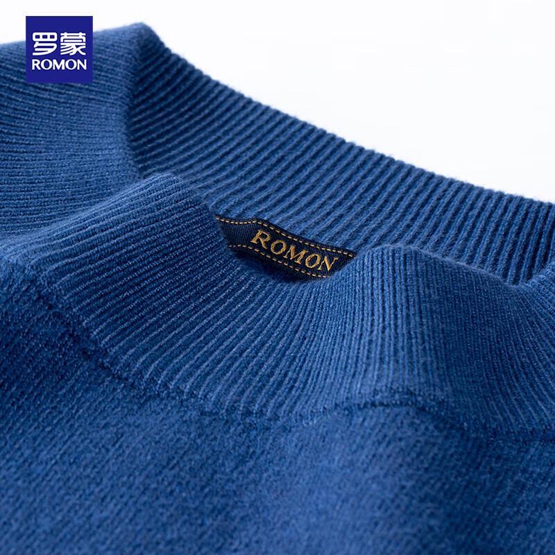 Luomeng Men's Fleece-Lined Mock Neck Pullover Sweater