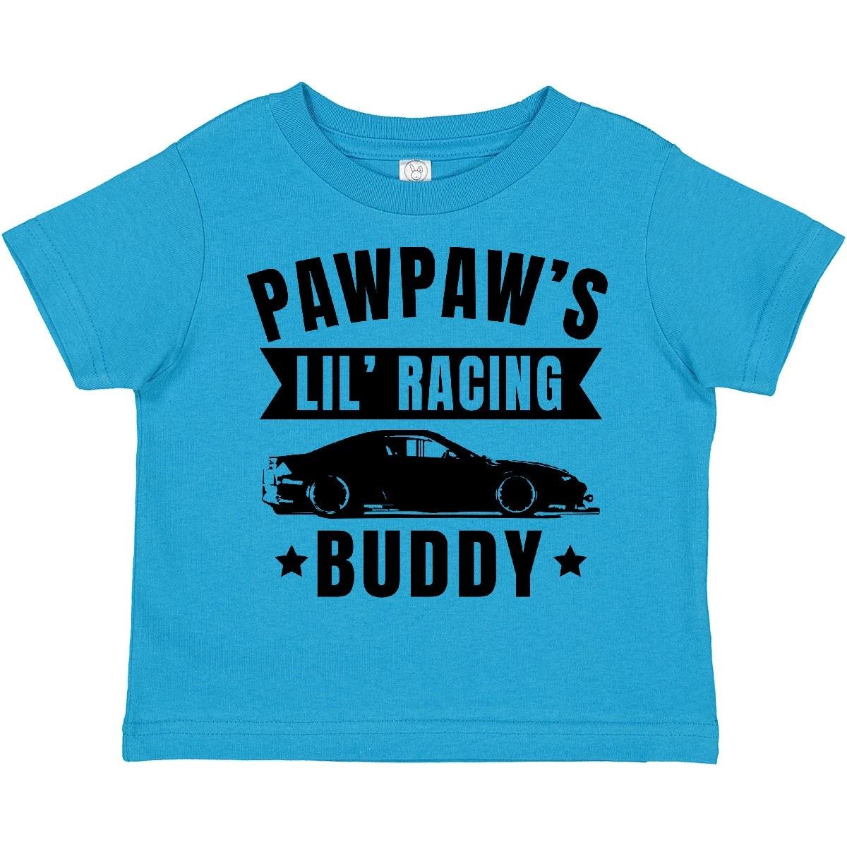 

Inktastic Pawpaw s Lil Racing Buddy With Car Silhouette Toddler T-Shirt Kids I 100
