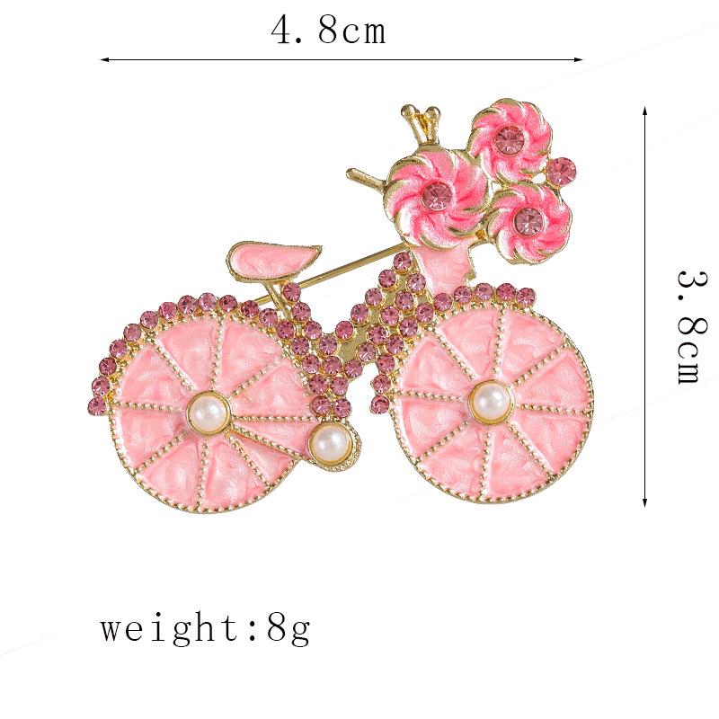 

Винтажная брошь в виде велосипеда со стразами: Высококлассная европейская и американская ретро-брошь с защитой от оголения