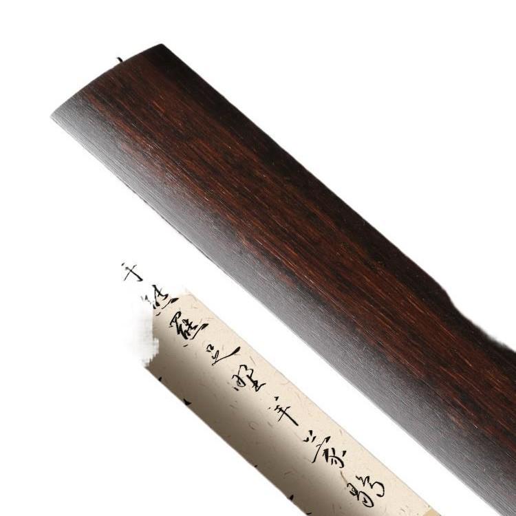 Black Catalpa Wood Paperweight Pair - Solid Wood Paper Holders with 30cm Ruler for Students and Beginners