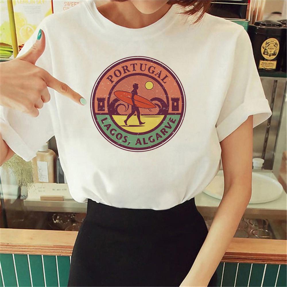 Portugal T Shirt Women Funny Streetwear Comic T-shirts Girl Y2k Comic Streetwear Clothes