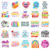 50 English Text Graffiti Stickers Cartoon Color Encouragement Reward Stickers Diy Luggage Decoration Stickers