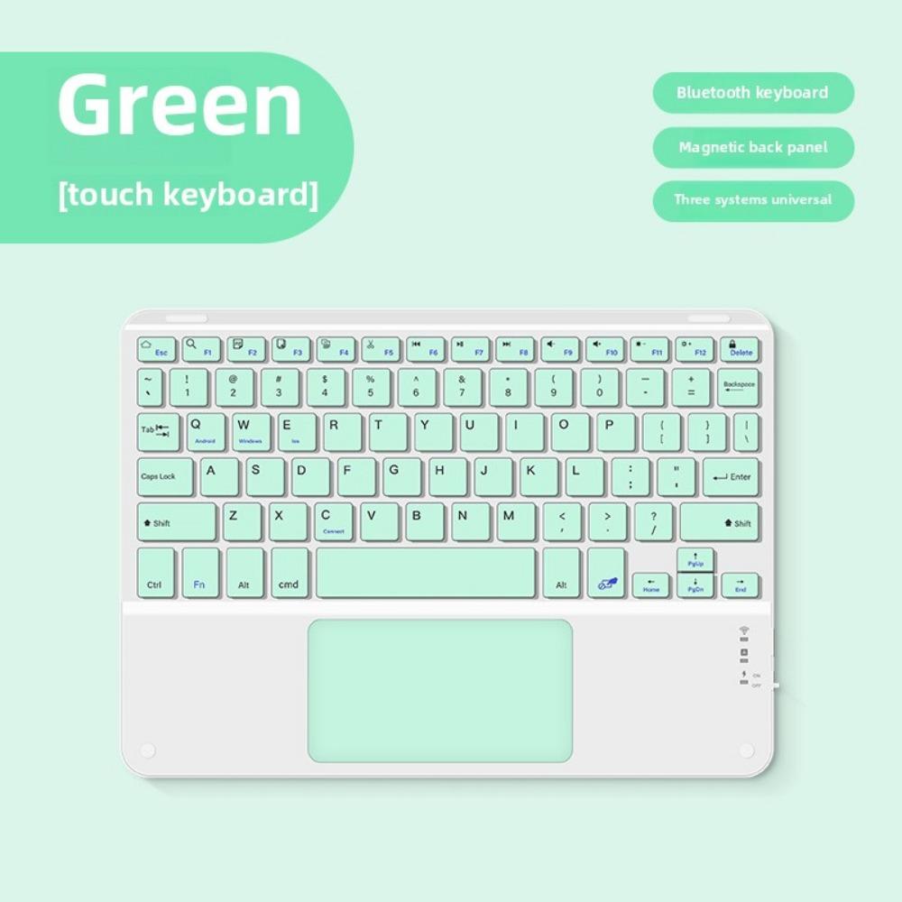 Bluetooth Keyboard with Touchpad for iPad iPhone Tablet Silent Rechargeable Wireless Keyboard Mouse Combo