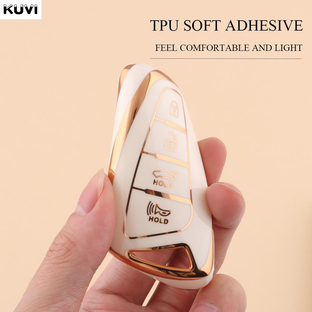 TPU Car Remote Key Case Cover Shell Fob For Hyundai Santa Fe Sport Ix45 Equus Centennial Genesis G80 Grandeur Azera Accessories