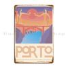 Porto Portugal Retro Travel Metal Plaque Poster Customize Customize Classic Printing Create Tin Sign Poster
