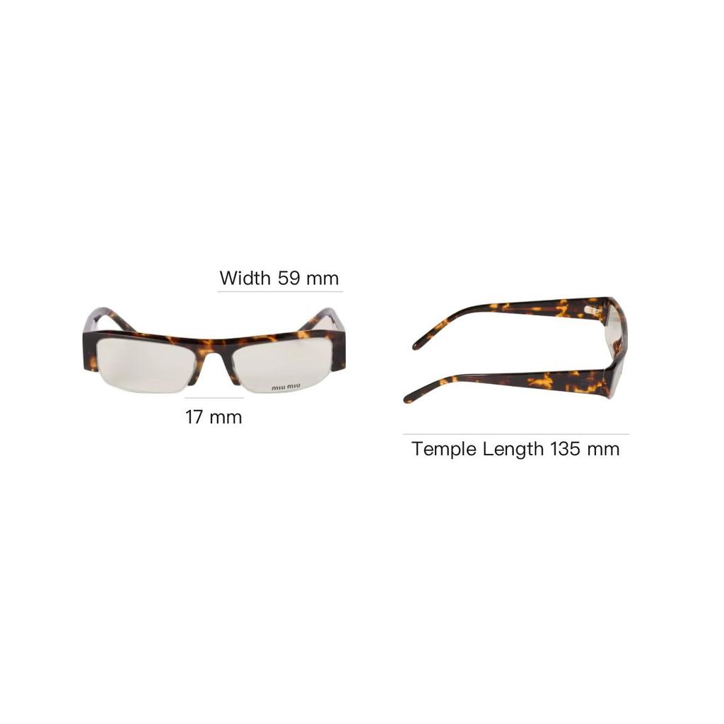 MIU MIU 26 Early Spring Collection Unique Design Rectangular Sunglasses Unisex Sunglasses Tortoiseshell SMUB07_S14L_FE08N_C_A054