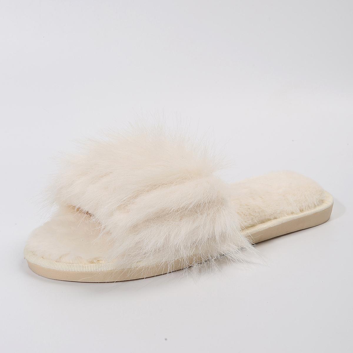 

Модные женские домашние тапочки 2024 Зима Новые плюшевые удобные тапочки Женские противоскользящие прочные модные теплые туфли Домашние шлепанцы Женские 42-43