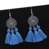 Bohemian Style Tassel Earrings Women Girls 7.5cm Long Fringe Tassel Earrings Female Jewelry