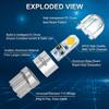 194 Led Car Bulb 3030 Chipset 2SMD T10 194 168 W5W Led Wedge Light Bulb 1.5W 12V License Plate Courtesy Step Map Lights Trunk Lamp Clearance Lights