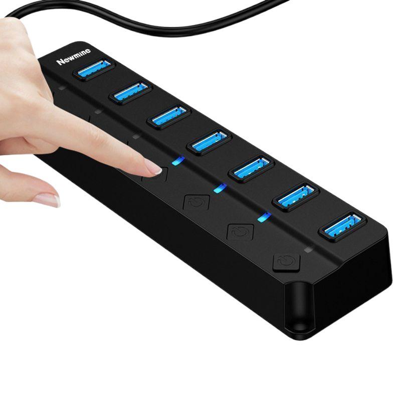 USB 3.0 Seven-Port Docking Station with Independent Switches