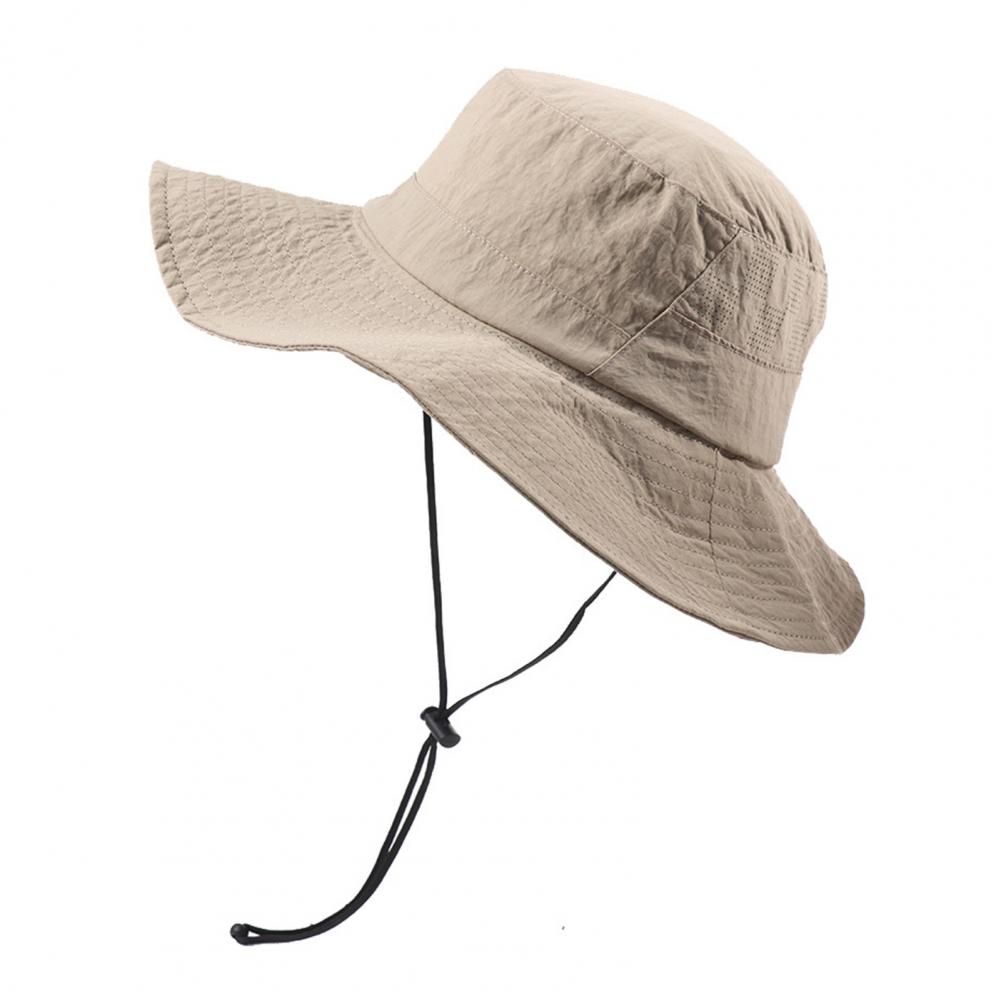 Outdoor Hat Travel Hat Waterproof Fisherman Hat with Adjustable Drawstring Quick-drying Breathable Outdoor Sun Protection
