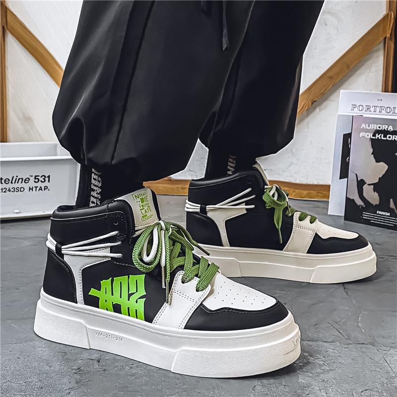Men's New Autumn Shoe Interior Height Increasing Shoes Casual Commuting Shoe High Top Board Shoes Popular Fashionable Men's Shoe
