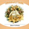 Artificial Christmas Wreath (30 Cm) with Bow for Hanging, Suitable Front Door, Fireplace, Party