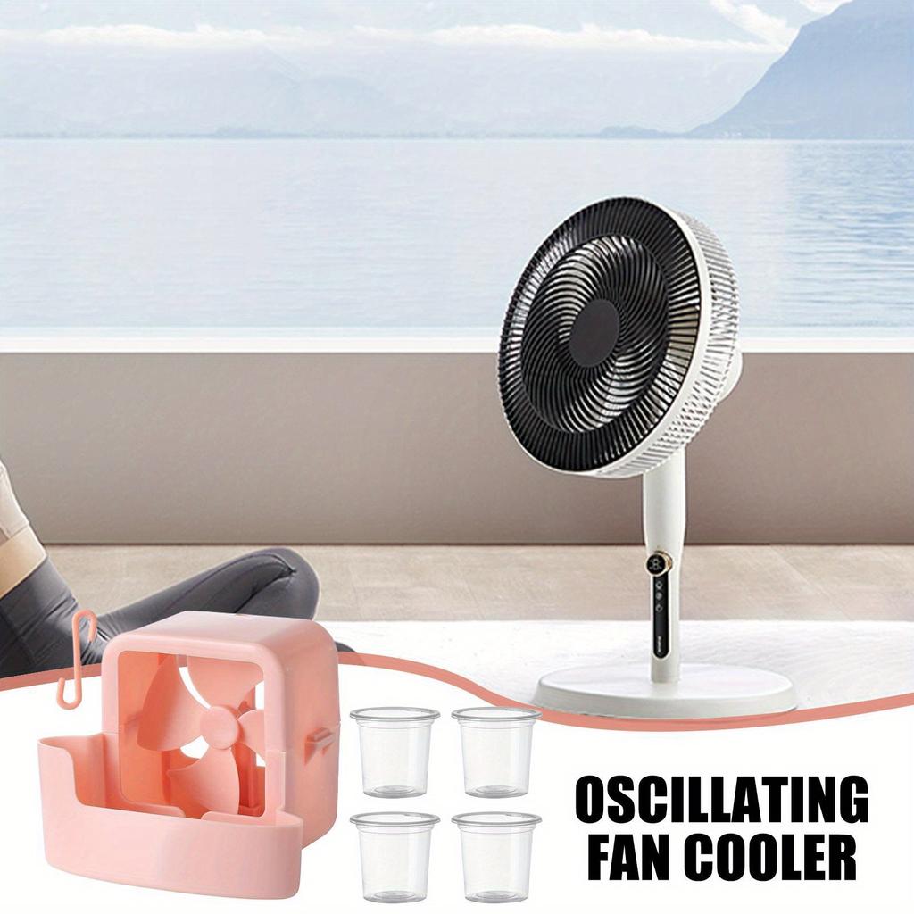 Portable Fan Cooler Set - Zero-power Physical Water Circulation Cooling Device with Hook Mount, Summer Heat Relief Accessory