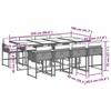 VidaXL Ensemble à manger de jardin 9 pcs avec coussins Gris 3211280