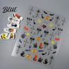 5D Embossed Nail Decals Halloween Art Stickers Skull Pumpkin Ghost Spooky Stickers Decals Waterproof Self Adhesive Manicure Decoration Decorative