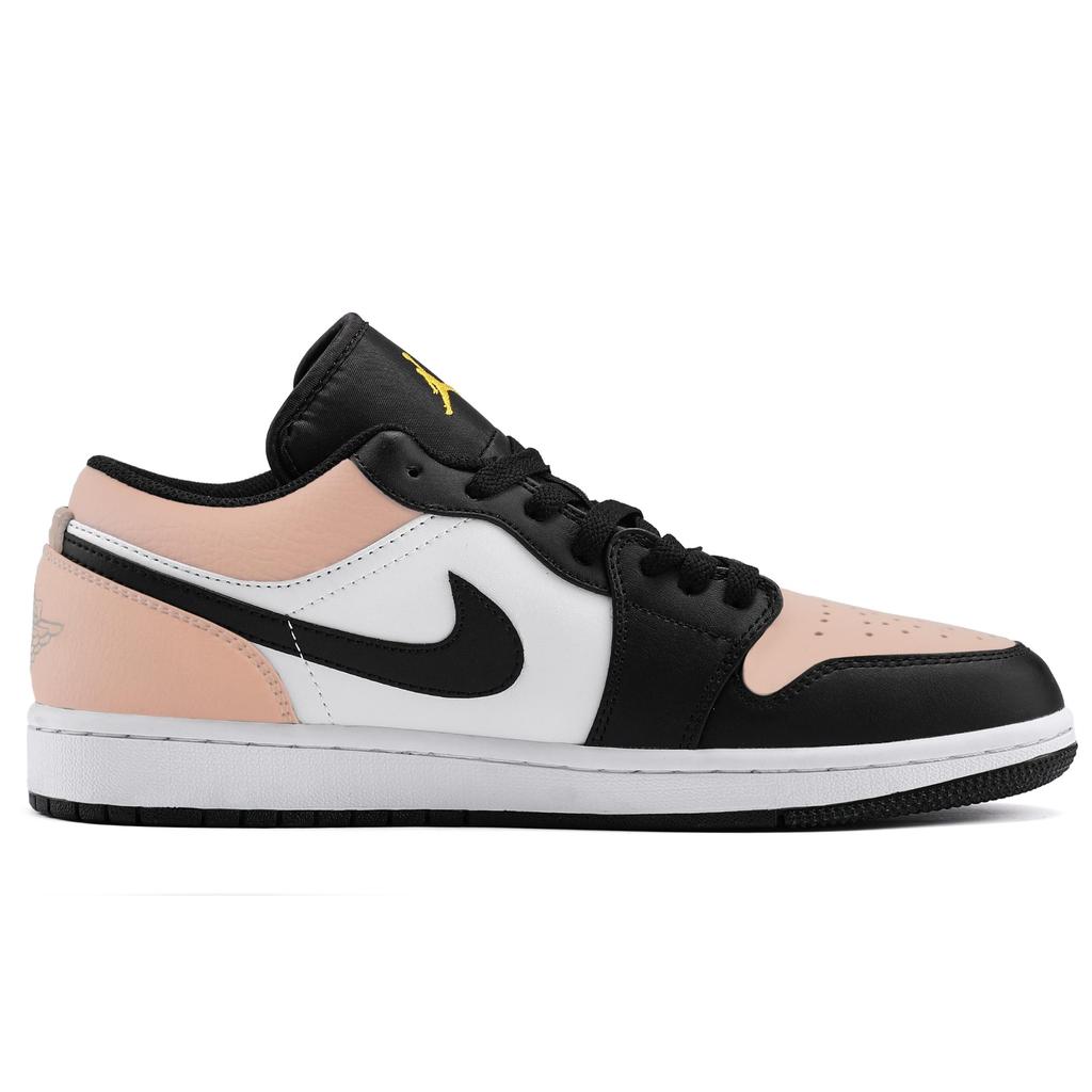 Jordan Air Jordan 1 Abrasion Resistant Low top Vintage Basketball Shoes Unisex Black Pink 553558-043(Team973-)