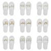 Fashion Wholesale Bride Shower Bride Wedding Decoration Bridesmaid Hen Party Spa Soft Slippers Ladies Bachelorette Party Supplies Gift