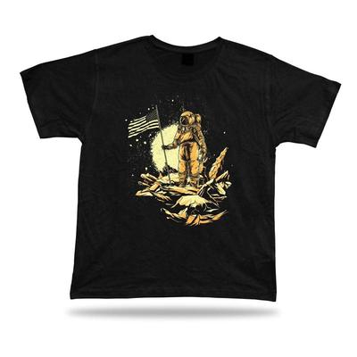 T-Shirt T-Shirt Geburtstagsgeschenkidee Amerikanischer Astronaut Mond Raumanzug Flagge USA