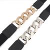 Women's Fashion 8-Shape Thick Metal Chain Elastic Belt for Dresses & Sweaters