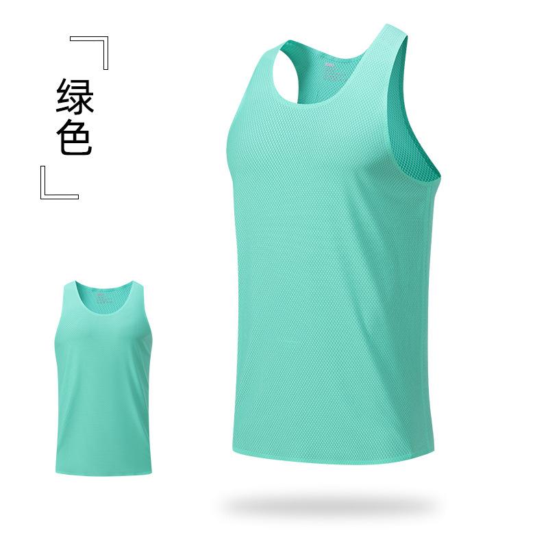 

Мужской летний быстросохнущий однотонный жилет для легкой атлетики, тренировок, марафона, гонок, спортивных жилетов S зелёный
