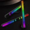 30Cm Double-Row 64Bit Rgb Pickup Led Bar Rechargeable Magnetic Install Music Rhythm Light Car Atmosphere Lighting Desktop Light