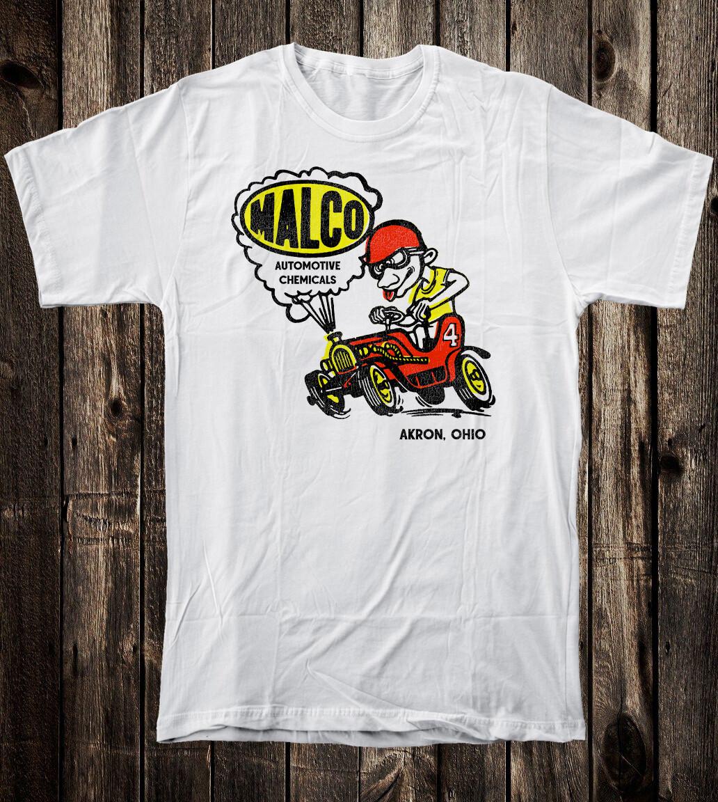 Hot Rod T Shirt 100% Cotton Vintage Art Speed Shop Malco Automotive Akron OH M