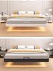 Modern Cream Tatami Style Suspended Double Bed for Adults in Rental Apartments