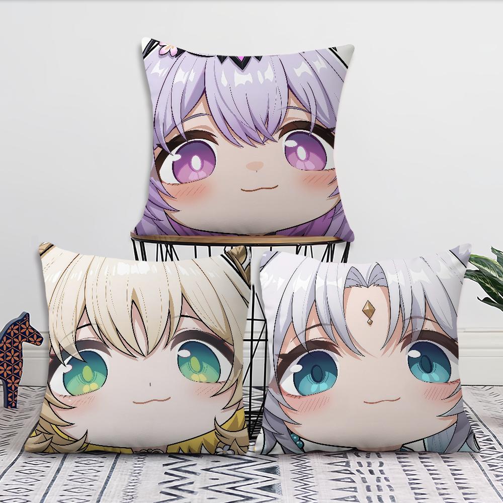 Honkai Star Rail Face Cute Q-version Cushion Cover Pillow Cover Decoration Room Home Sofa Living Office Car Nordic Simplicity