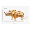 Transparenter Goldener Nashorn-Nachbildung Nashorn-Skulptur Acryl Goldene Tierstatue Dekorative Figuren Heimdekoration