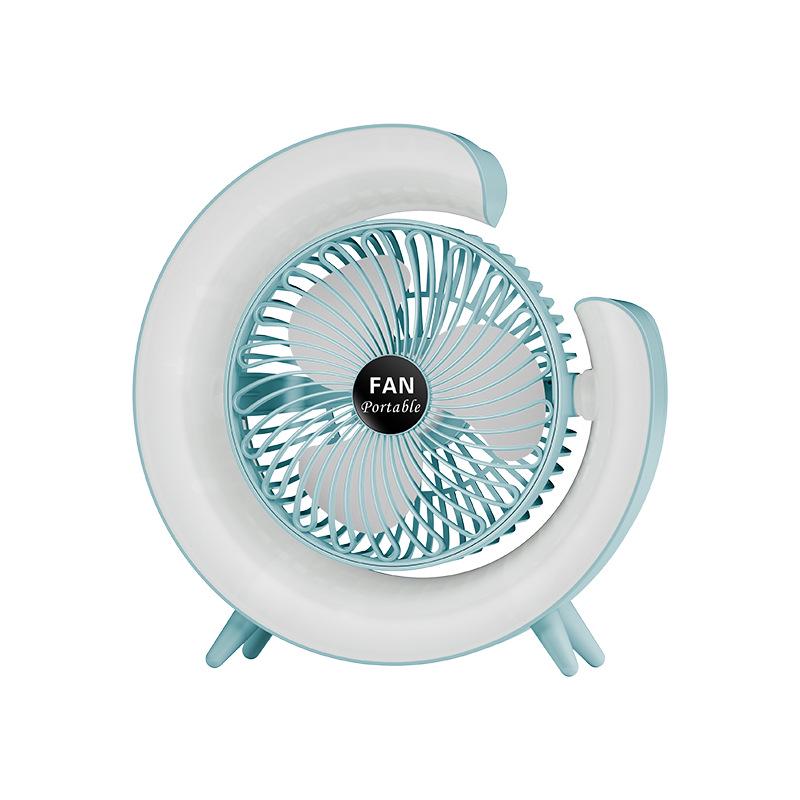 

Seven-Color USB Rechargeable Mini Racing Light Fan for Desk, Office, or Dorm 23-5.8-23.3