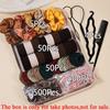 1109pcs Women Dark Hair Accessories Set Elastic Seamless Ponytail Scrunchies Small Rubber Bands Fashion Hair Ties Headbands