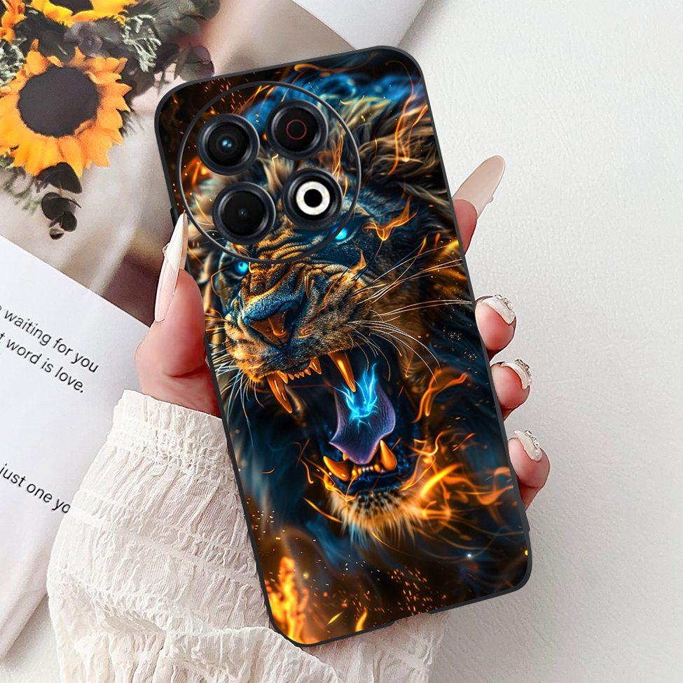 Voor Techno Spark 30 Pro 4G KL7 Cover Voor Tecno Spark 30 Pro 4G Hoesje Luxe Vlinder Liefde Mode Bloemen Cool Leeuw Schattig Geschilderd