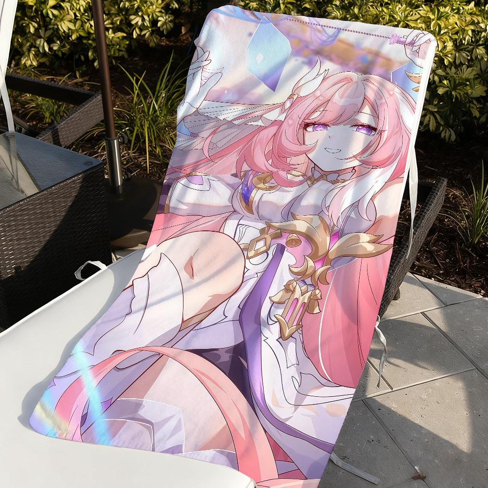 Video Game Honkai Star Elysia Beach Towel For Beaches Yoga Studios Gyms Hot Springs Swimming Pools And Picnics