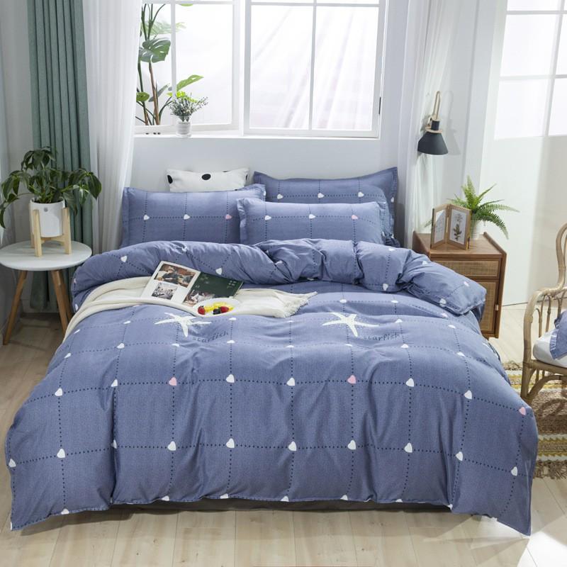 Aloe Cotton Blend Bedding Set Striped Sheet Style Modern Simple 1.2m/1.5m/1.8m/2.0m/2.2m Beds Home Bedroom Decor