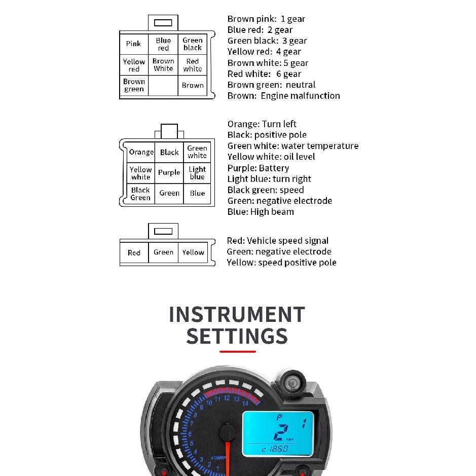 New KTM Pulsar LCD Digital Odometer Speedometer Instrument Universal For Motorcycle Colors Speed Gauge Meter Sensor Set