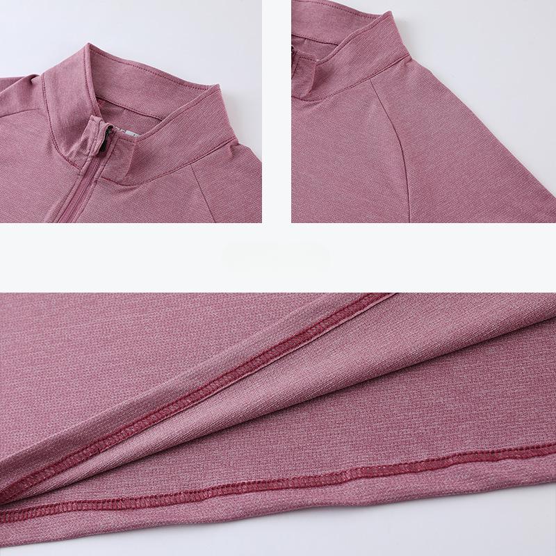 Haine Bărbați Mânecă Lungă Uscare Rapidă Haine Fitness Exterior Antrenament Tricou Elasticitate Ridicată Semi Fermoar Tricou Sport