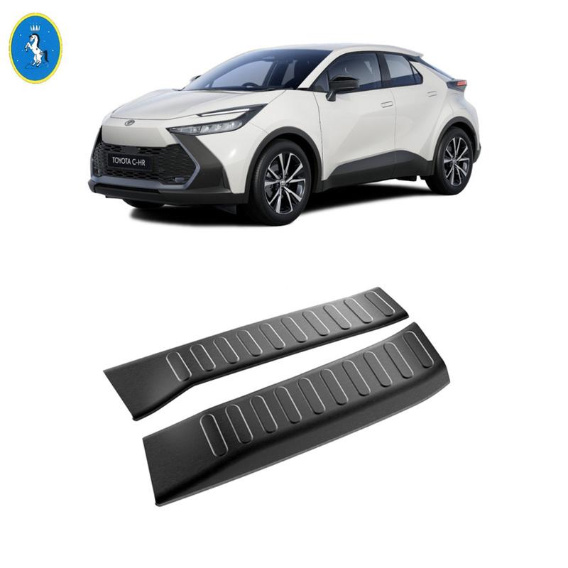 Stainless Steel Car Rear Trunk Door Sill Guards Scuff Plate Panel Protector Cover Trim Accessories For Toyota C-HR CHR 2024 2025