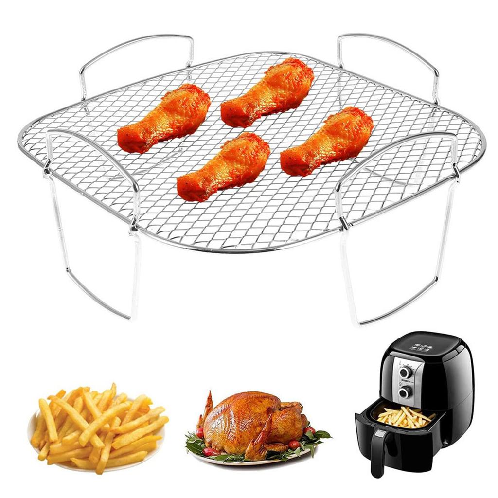 Air Fryer Dehydrator Rack Edelstahl Air Fryer Toasten Rack Grillen Rack Für Dämpfen Air Fryer Ständer Zubehör