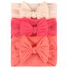 3PCS Nylon Bow Elastic Strap Headgear, Simple and Fashionable Decoration Baby Headband Accessories