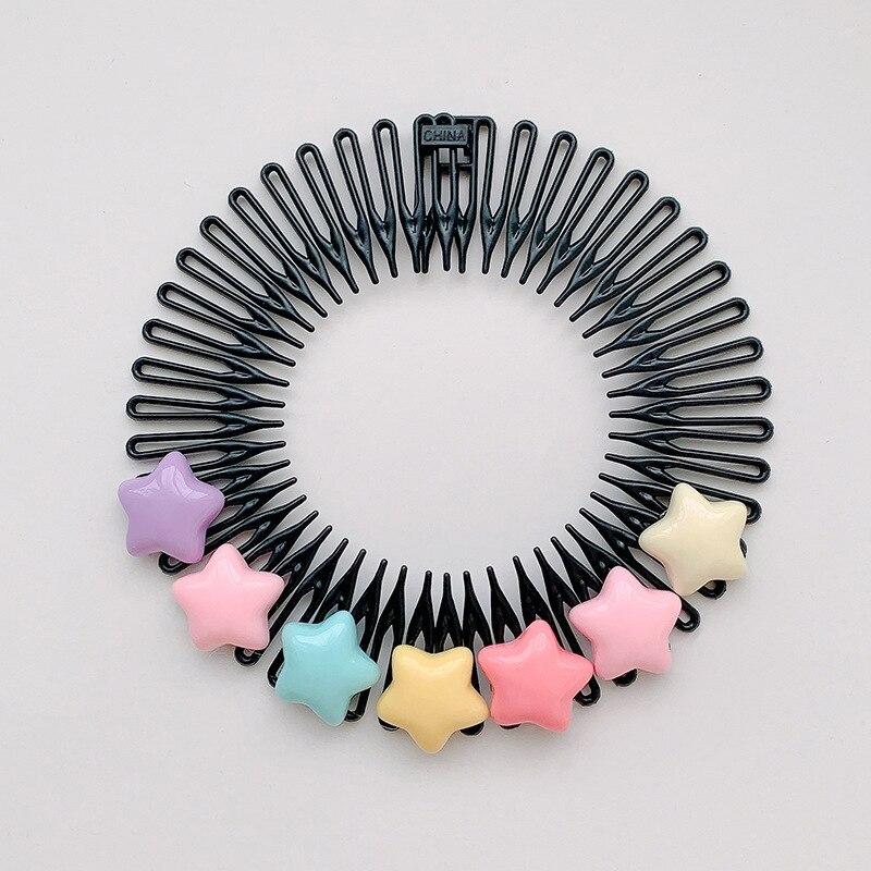 New Fashion Crystal Star Hair Clips Vintage Fixed Inxisible Hair Combs Hairbands For Women Girls Hair Accessories Children Gifts