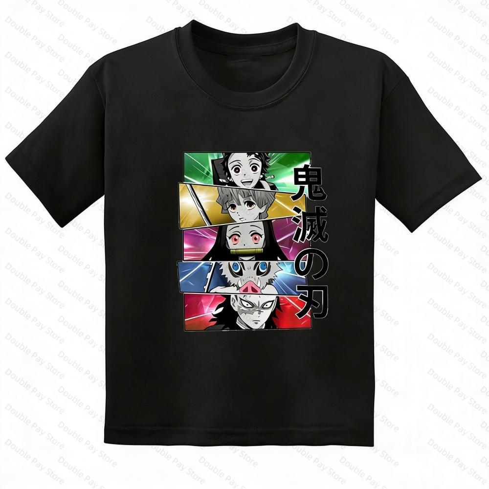 

Childrens Demon Slayer Anime Cartoon TShirt Fun Kidss Clothing Boys Girls Summer Fashion TShirt Unisexs Shirts Women tshirts S